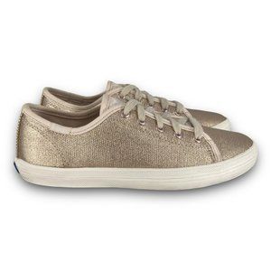 Keds Kickstart Metallic Sneakers KK160600 Low Top Rose Gold Shimmer Youth 13.5M